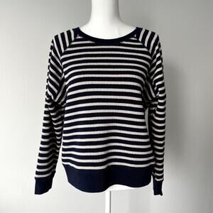 J.Crew Waffle Striped Sweatshirt Size M